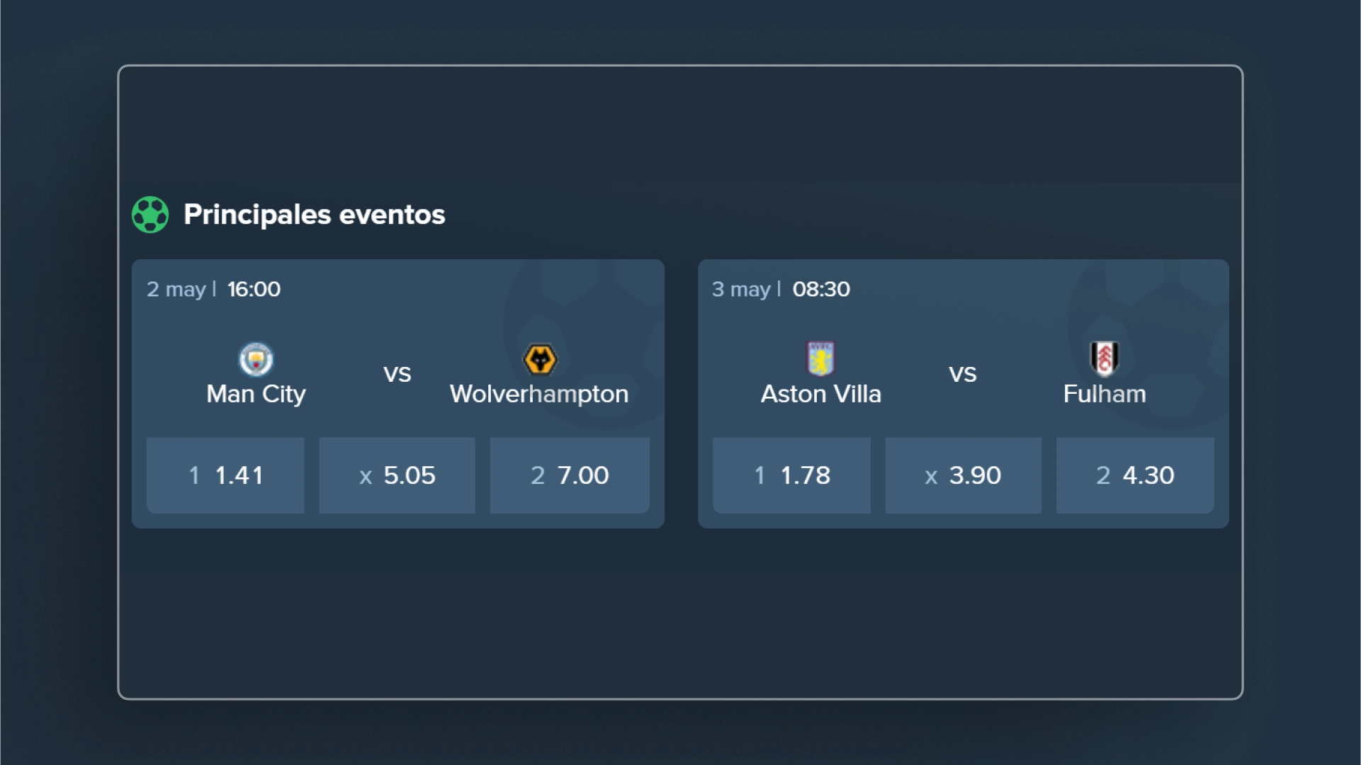 captura de pantalla Deportes duelbits
