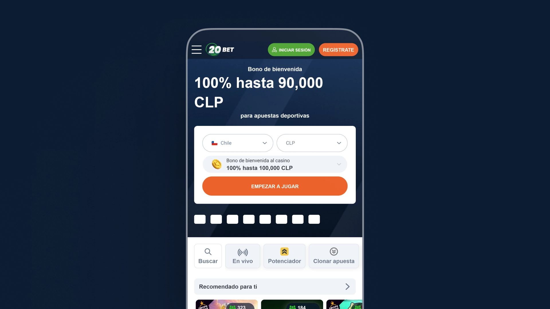 imagen app 20Bet