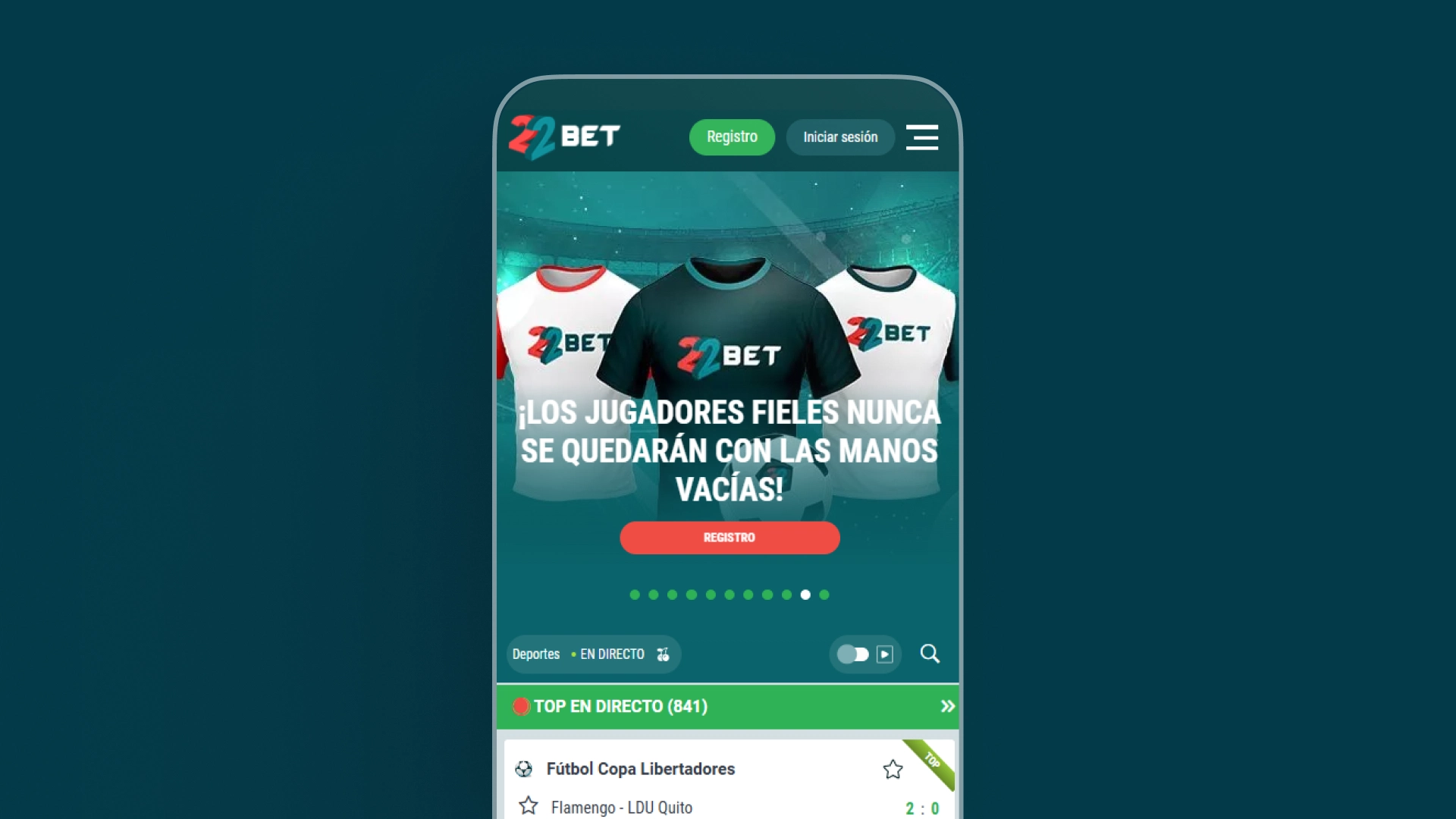 imagen app 22bet