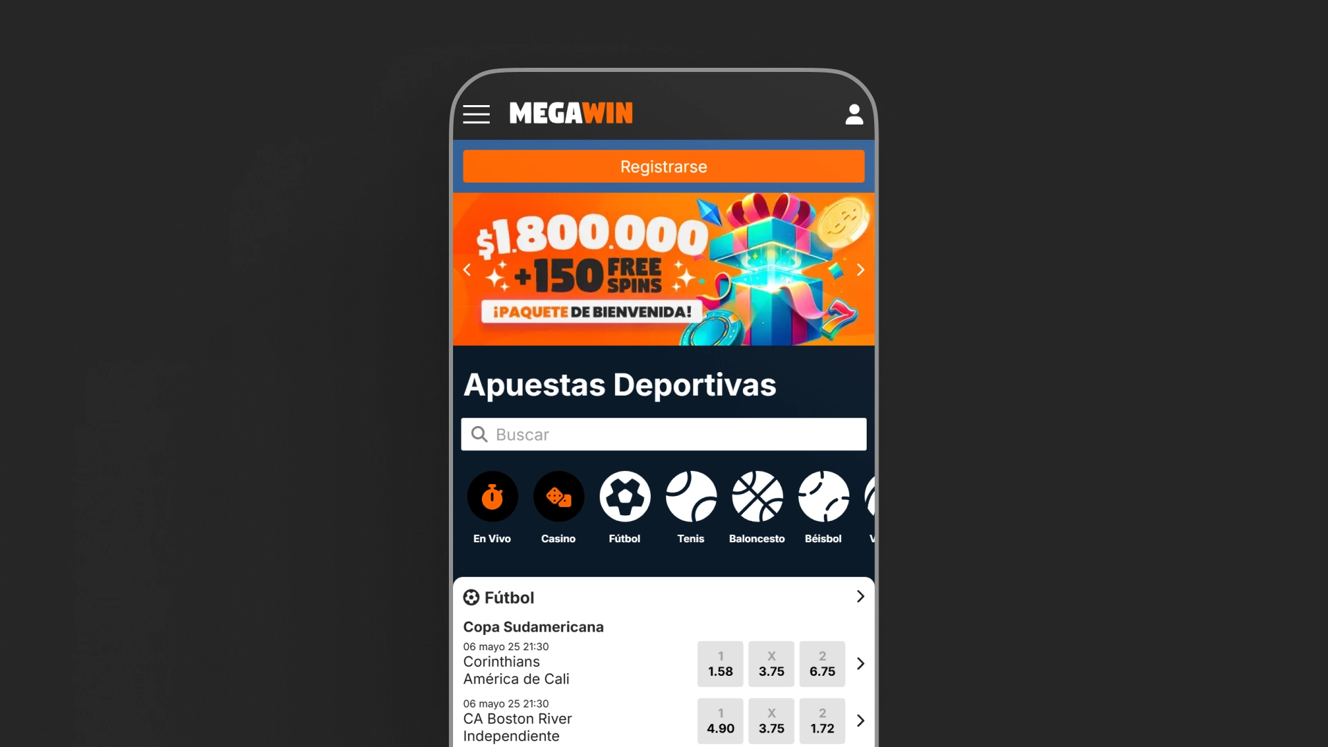 imagen app MegaWin