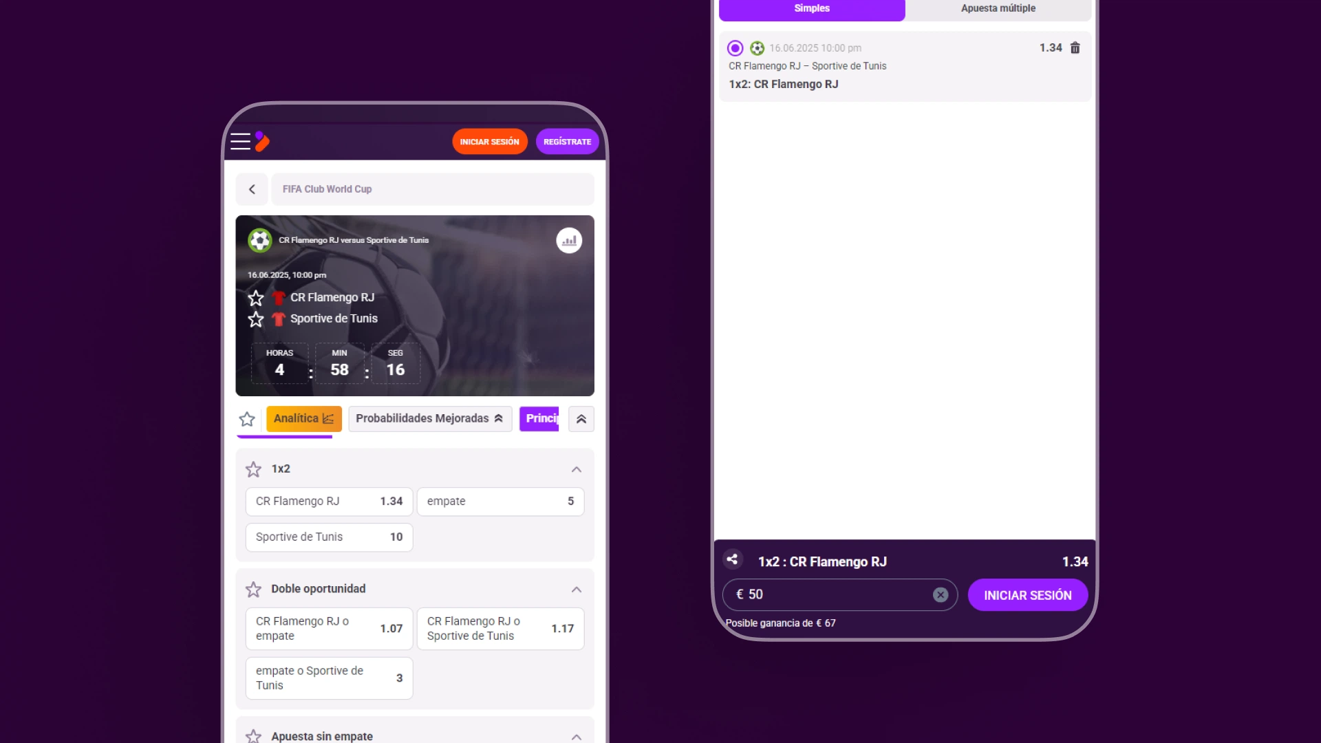captura de pantalla Cómo apostar usando la app TonyBet