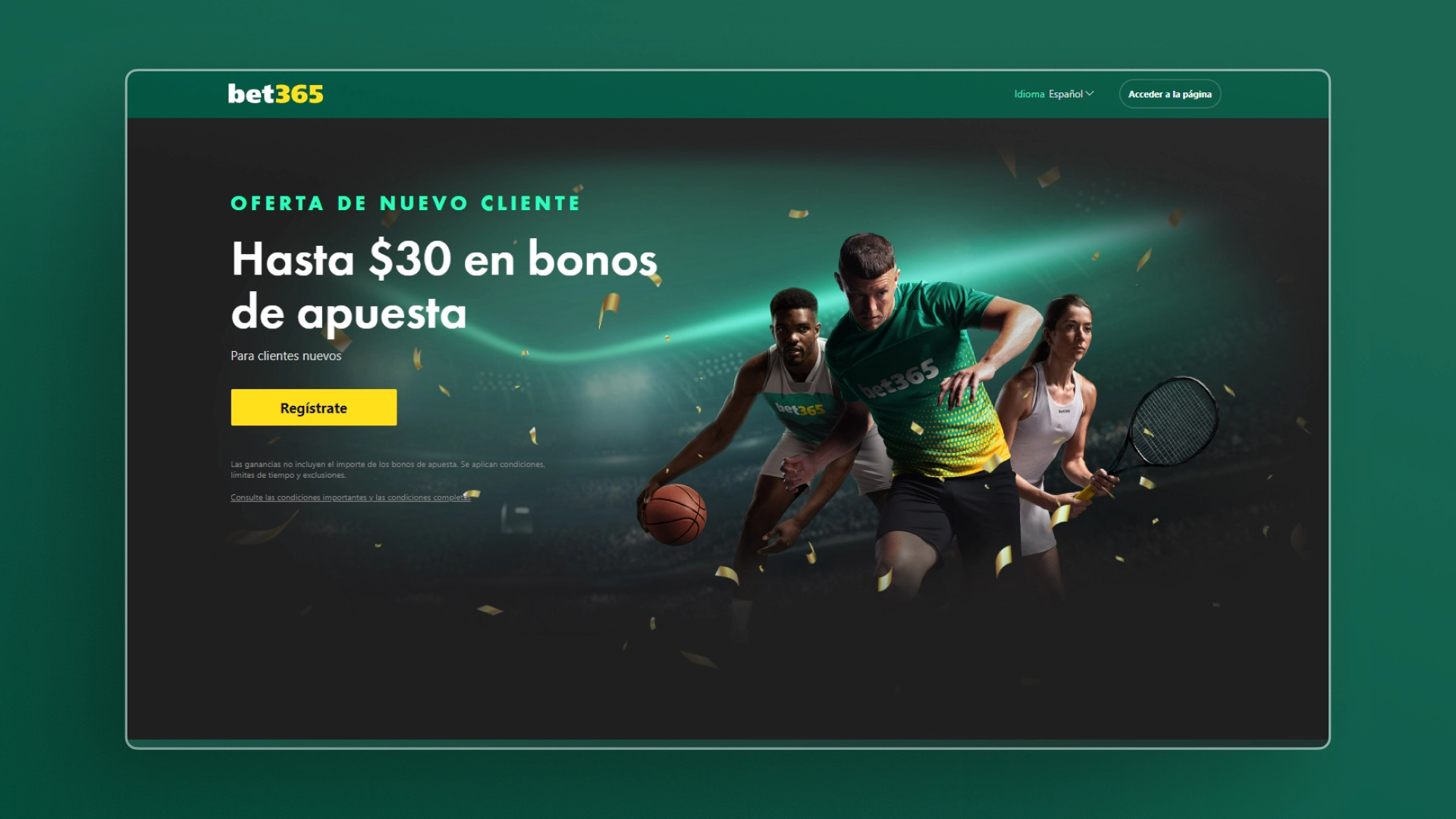captura de pantalla Bono de registro bet365