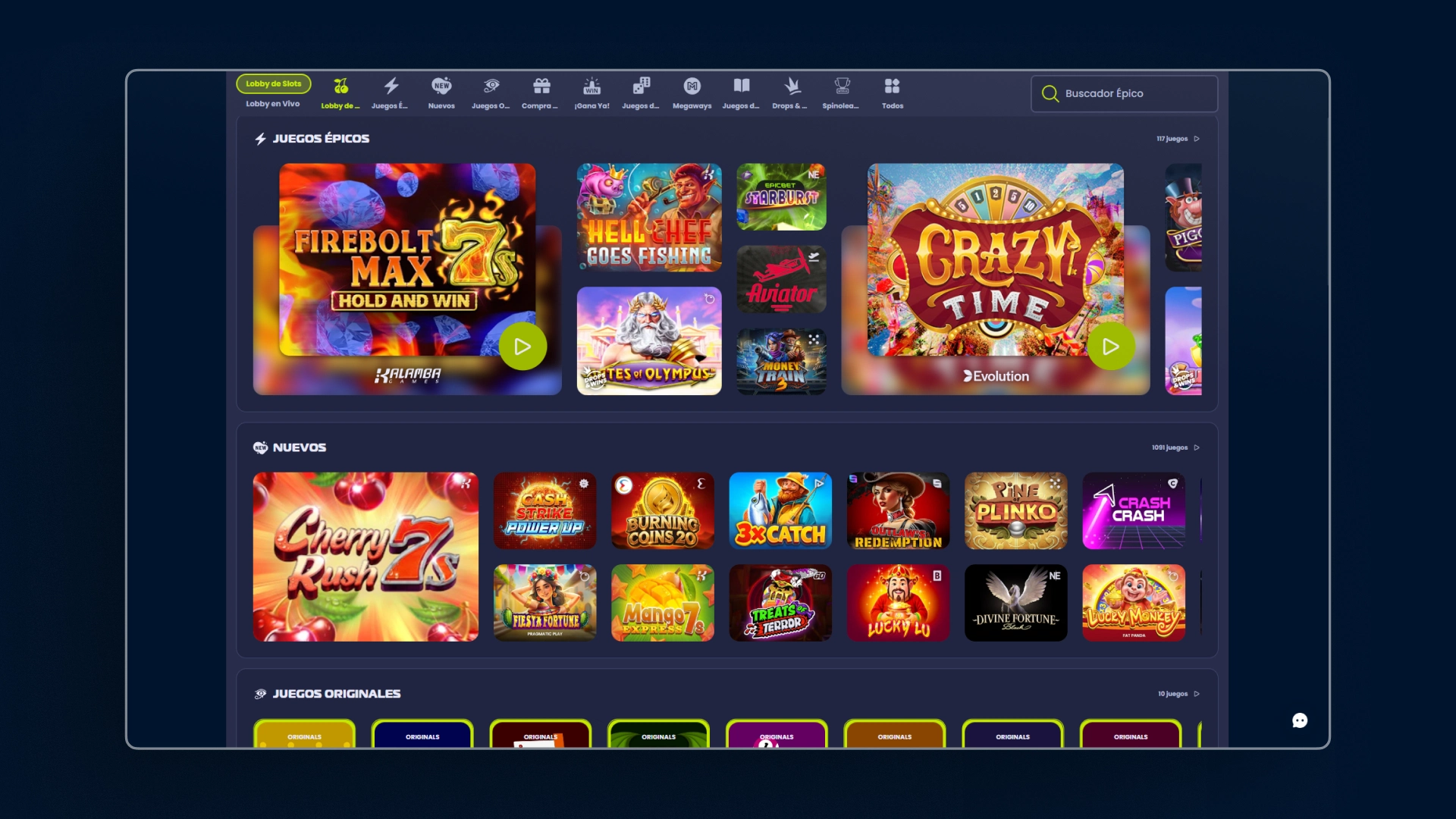 captura de pantalla casino epicbet