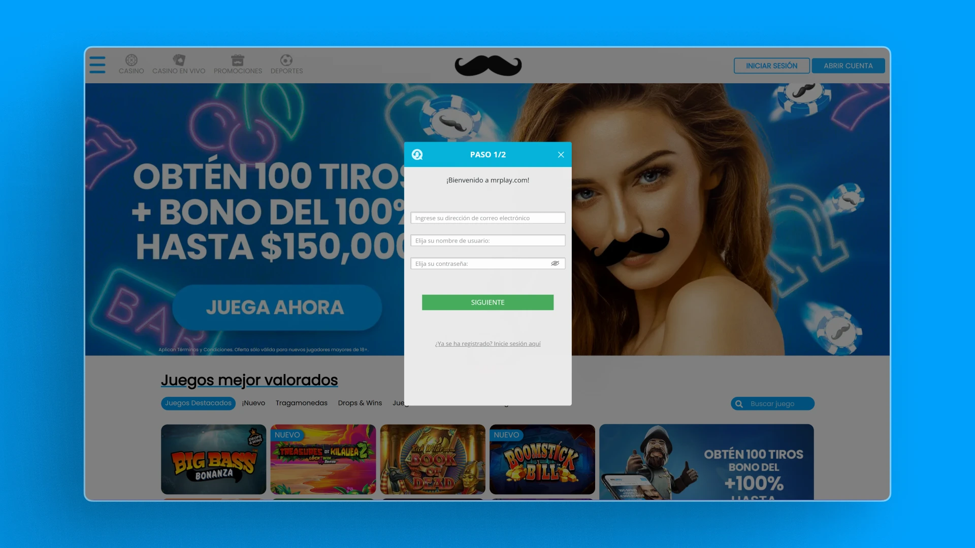 imagen Registro mrplay