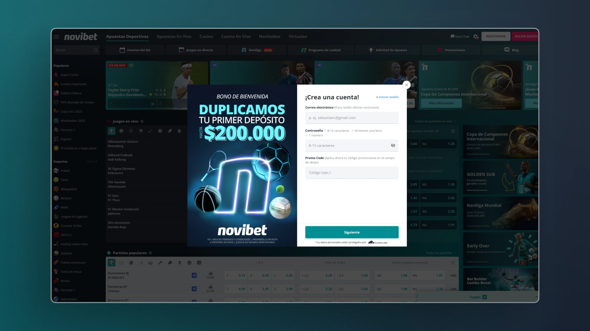 imagen registro Novibet