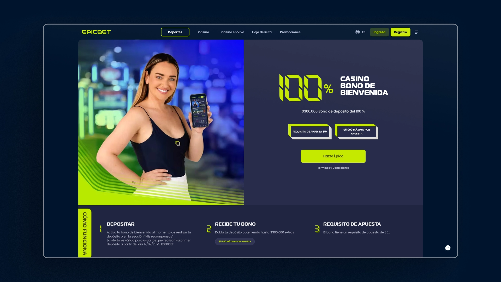 imagen Bono de registro epicbet