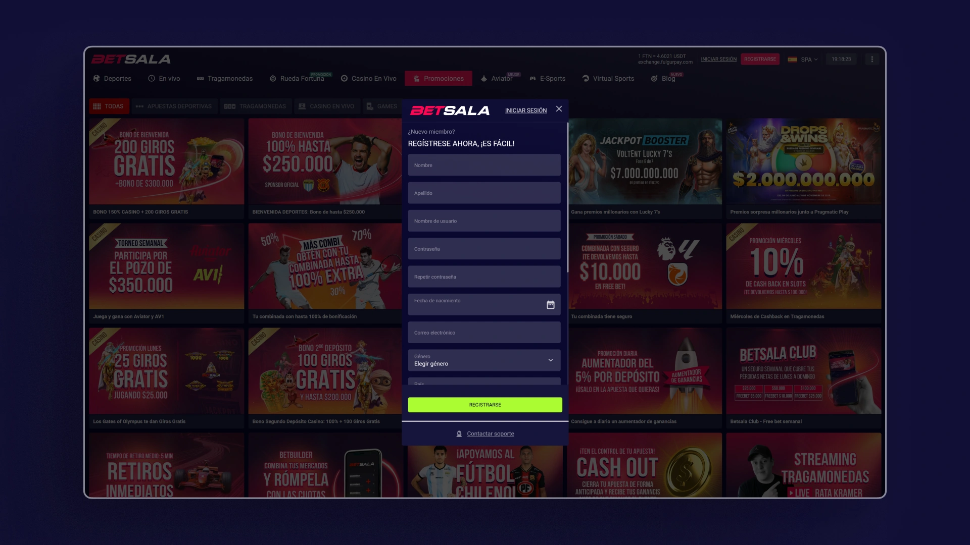 imagen registro Betsala