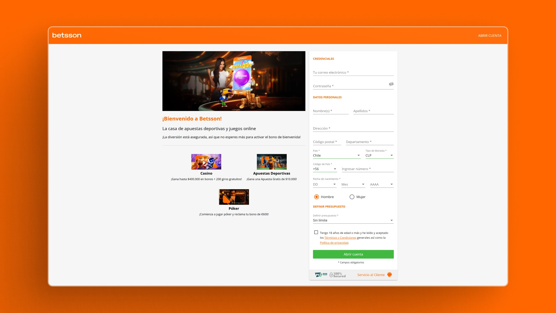 imagen registro betsson