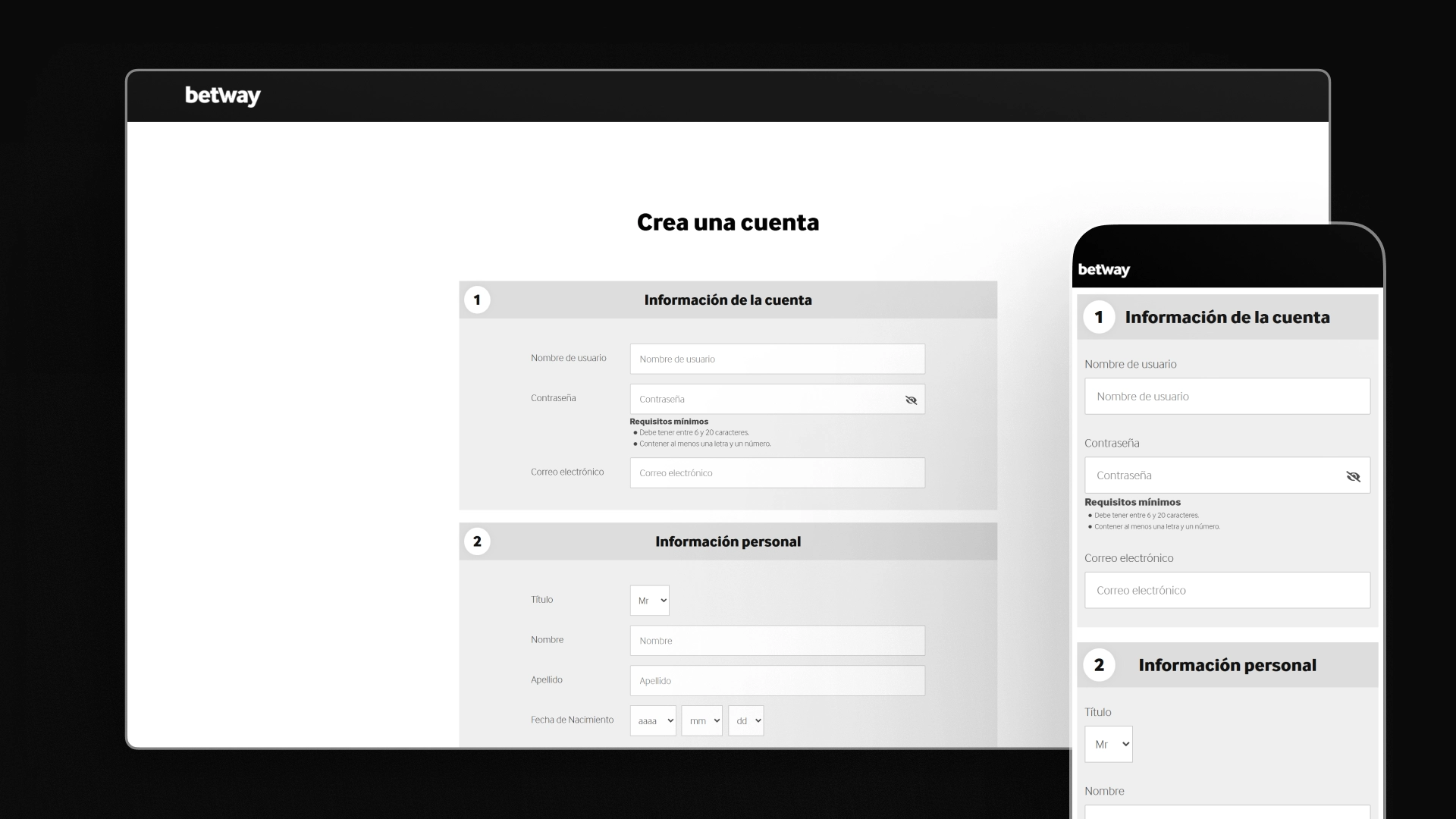 captura de pantalla registro Betway