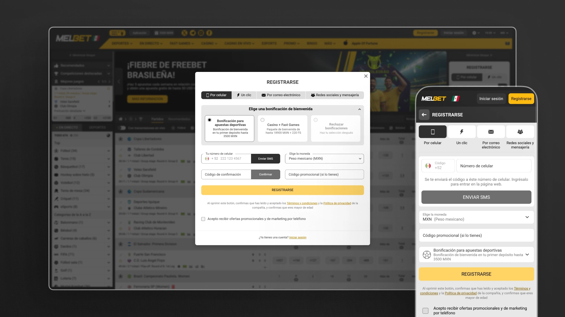 captura de pantalla Cómo registrarse Melbet