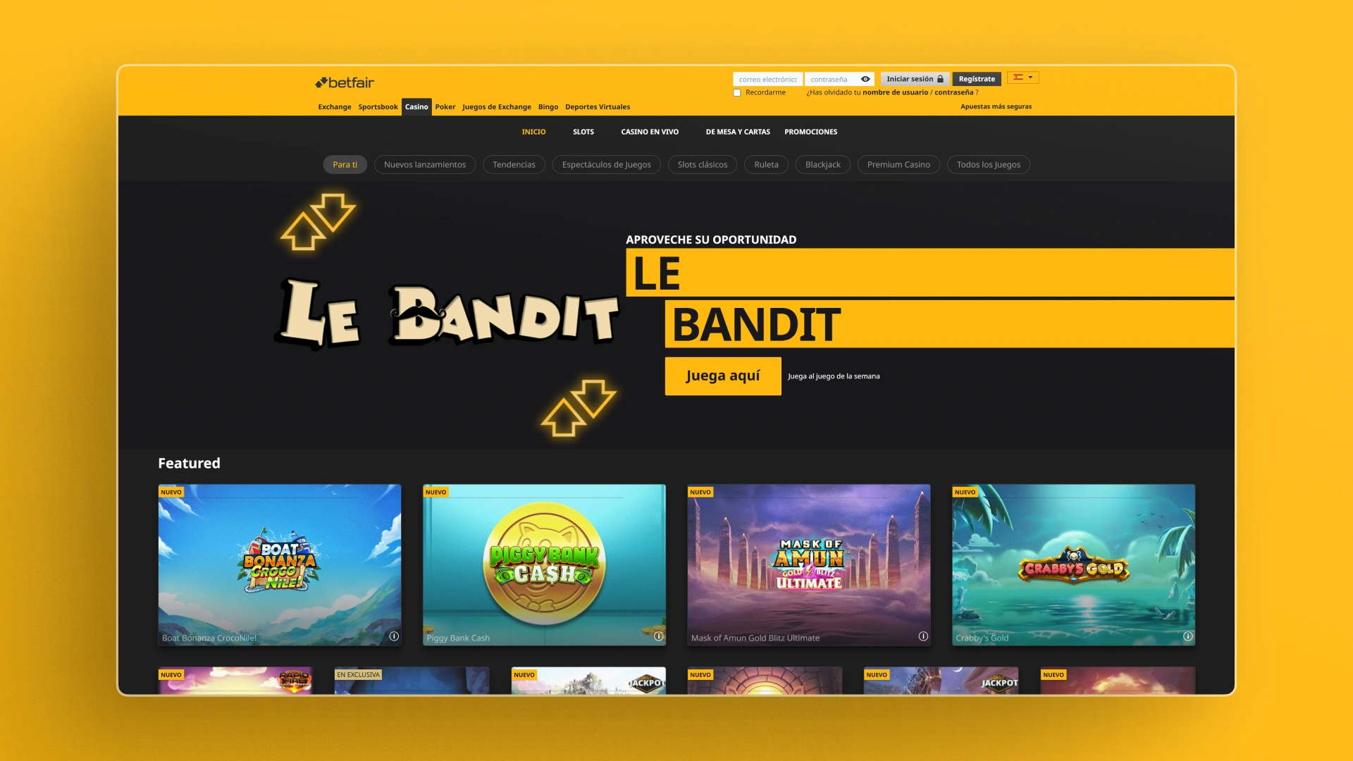 captura de pantalla casino betfair