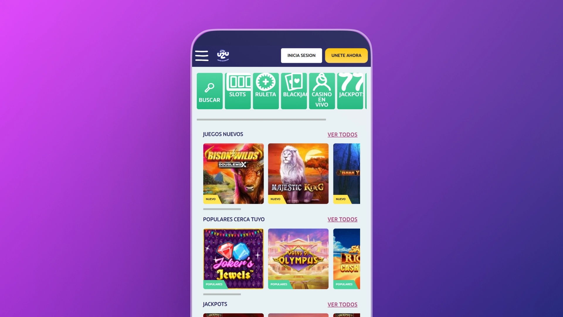 imagen App PlayUZU Casino