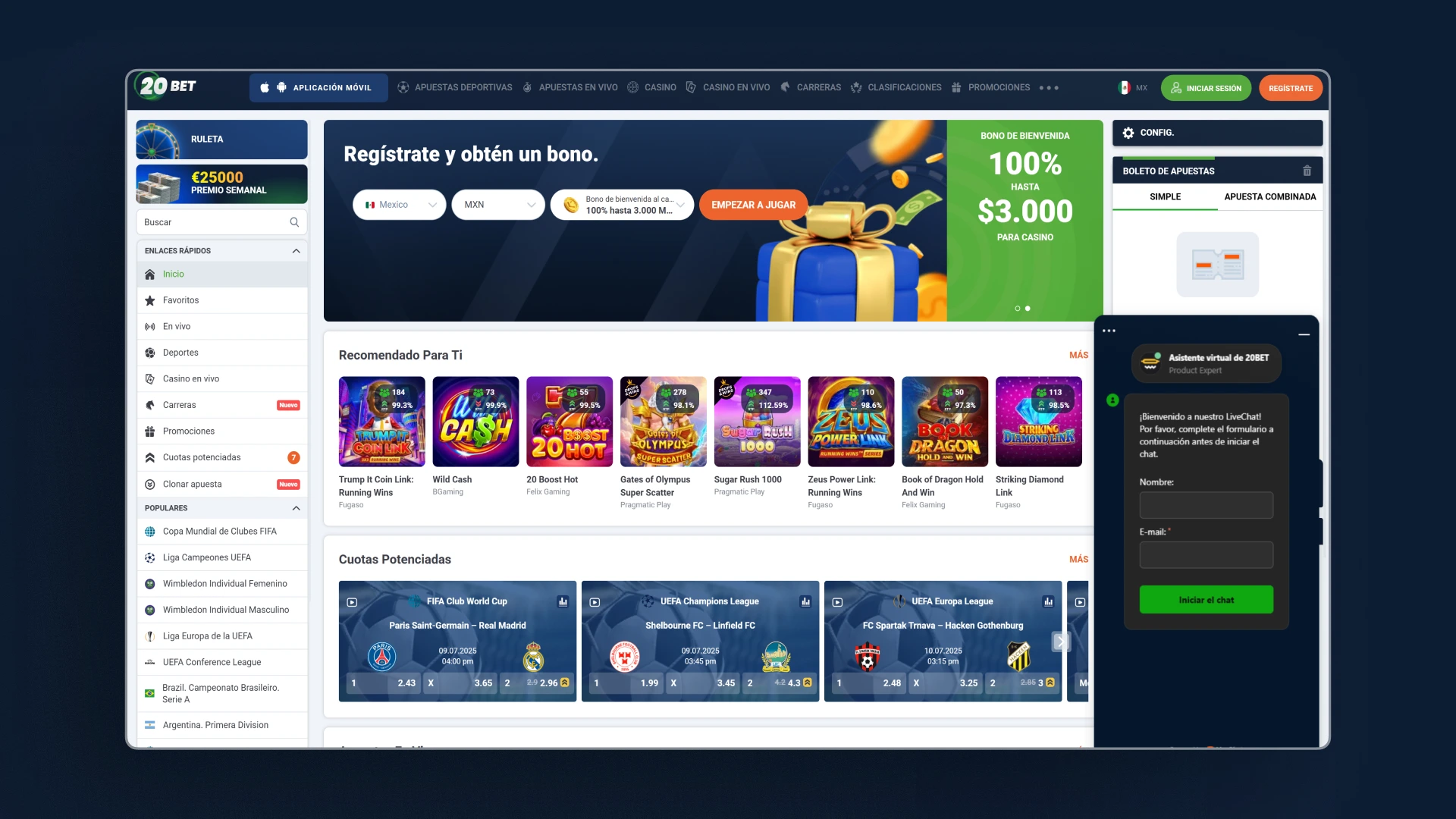captura de pantalla Atención al cliente 20bet