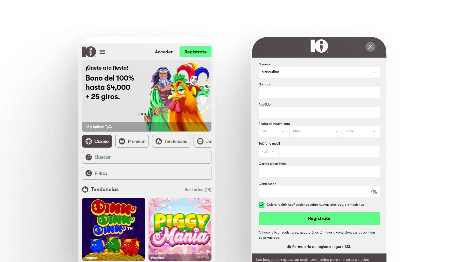 captura de pantalla Cómo registrarse app 10bet