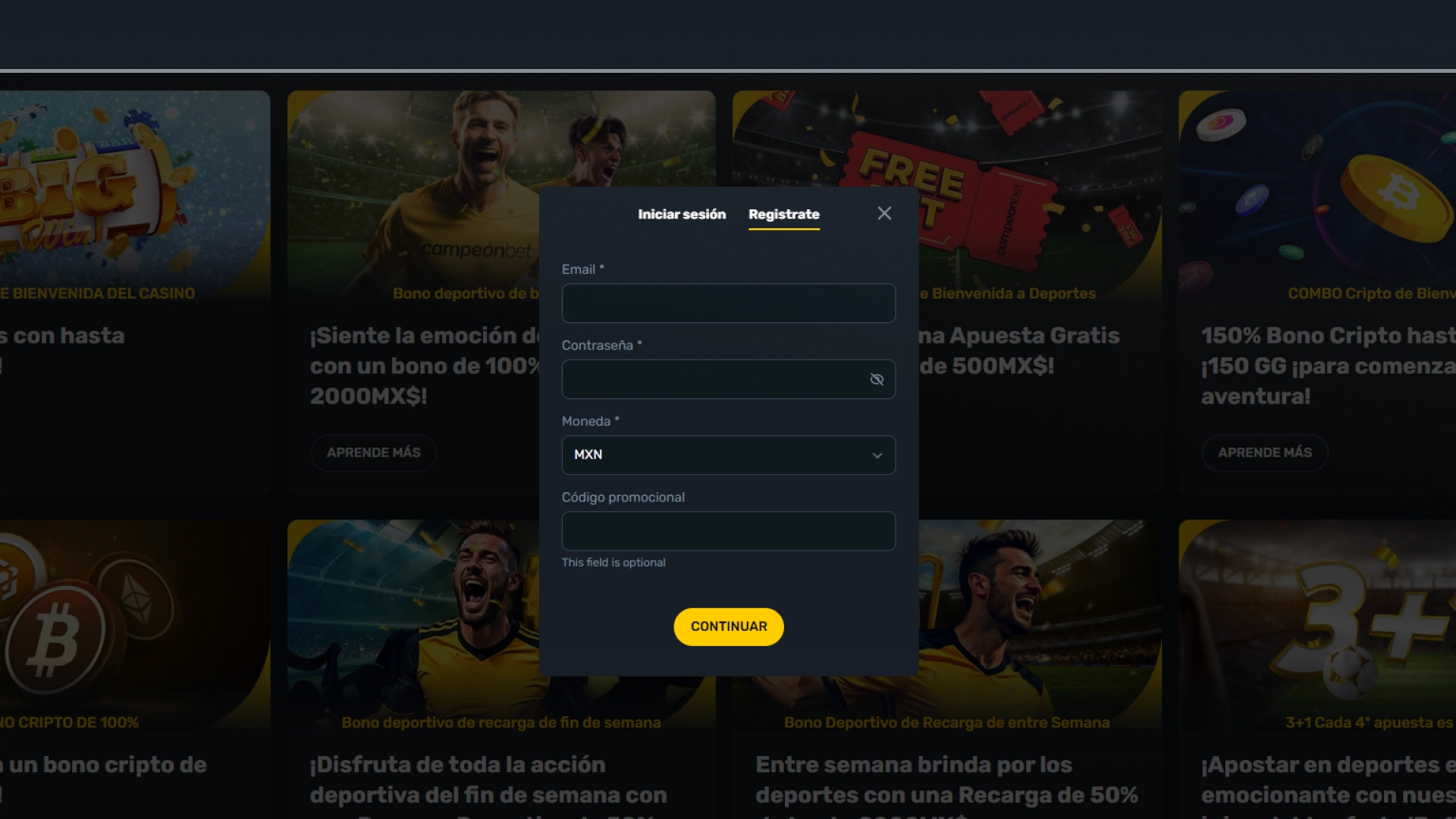 captura de pantalla Cómo registrarse campeonbet