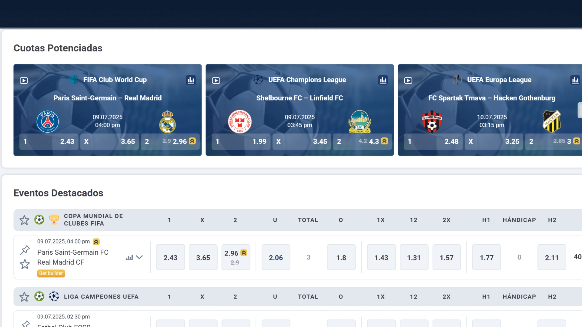 captura de pantalla Deportes 20bet