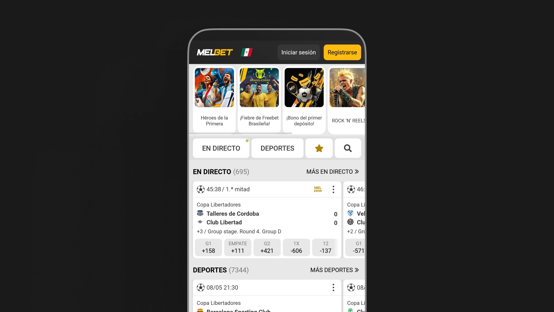 captura de pantalla app melbet