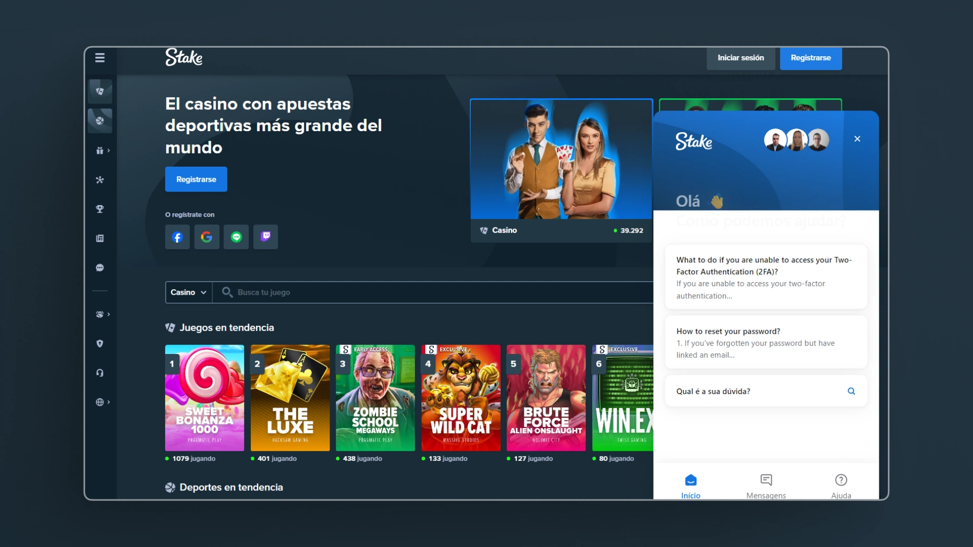 captura de pantalla Atención al cliente 20bet