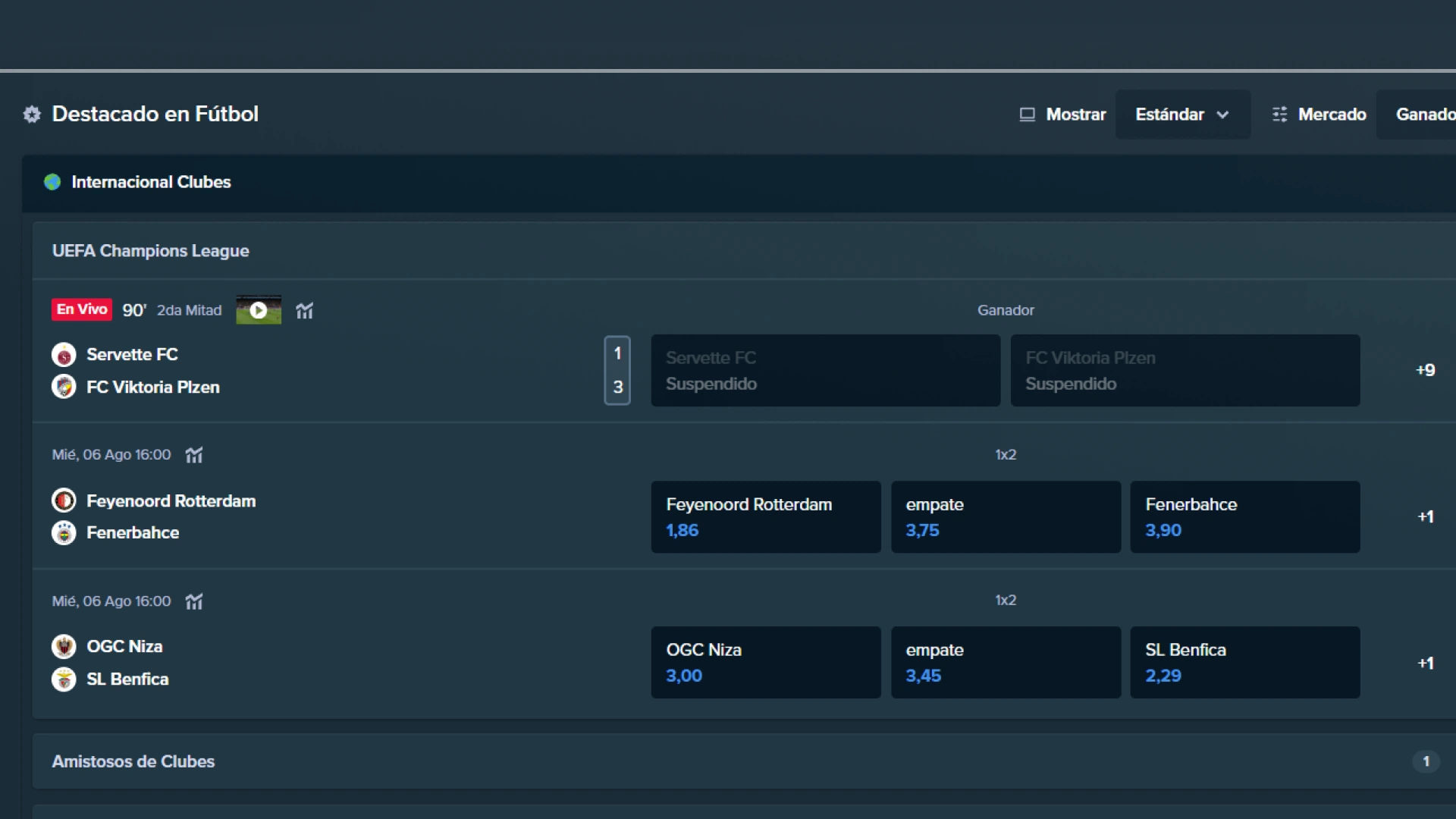 captura de pantalla Deportes Stake