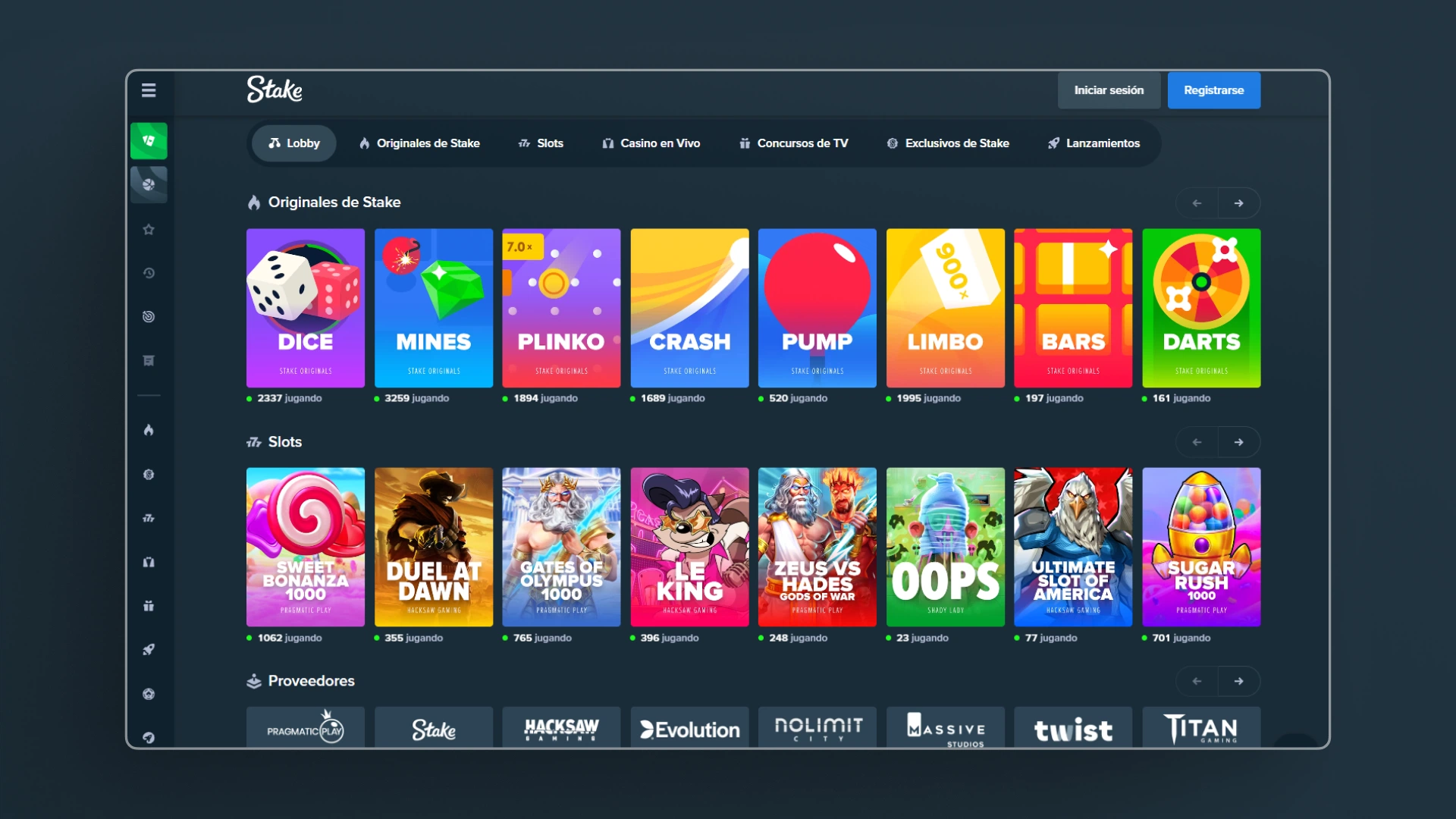 captura de pantalla casino Stake
