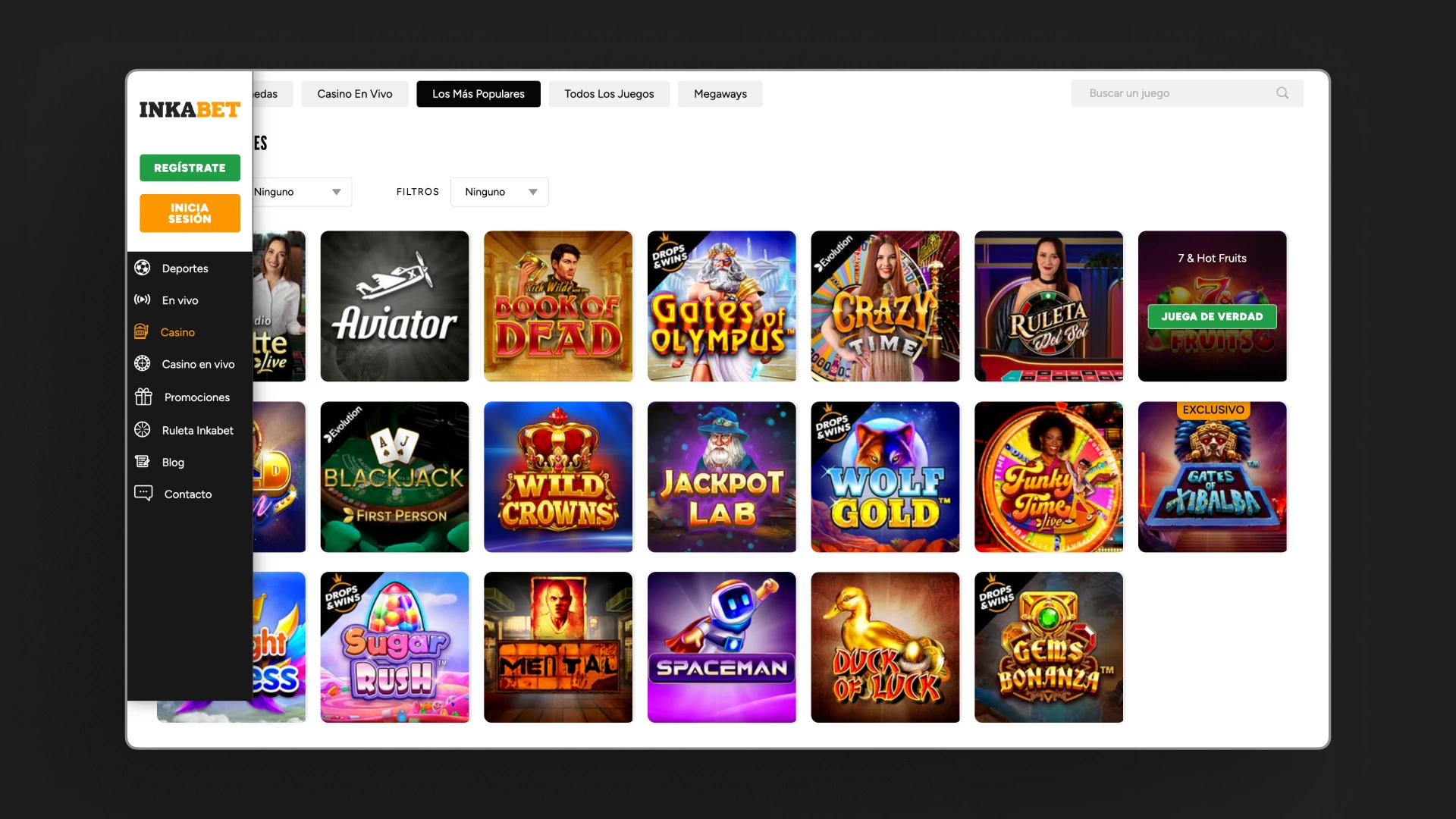 captura de pantalla 1 casino inkabet