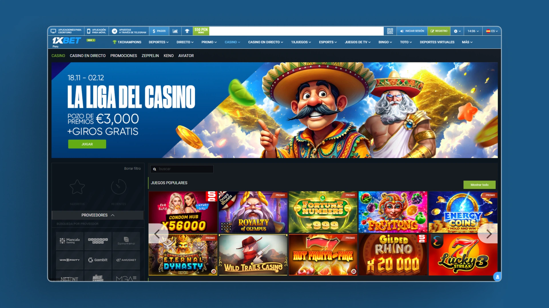 captura de pantalla casino 1xbet