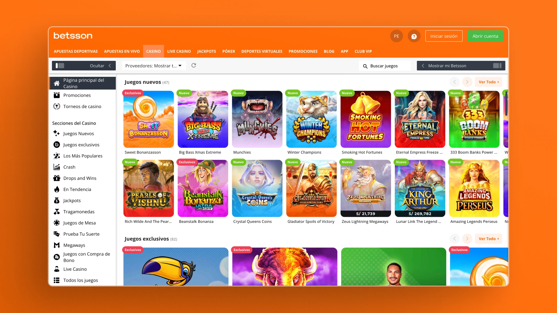 captura de pantalla casino betsson