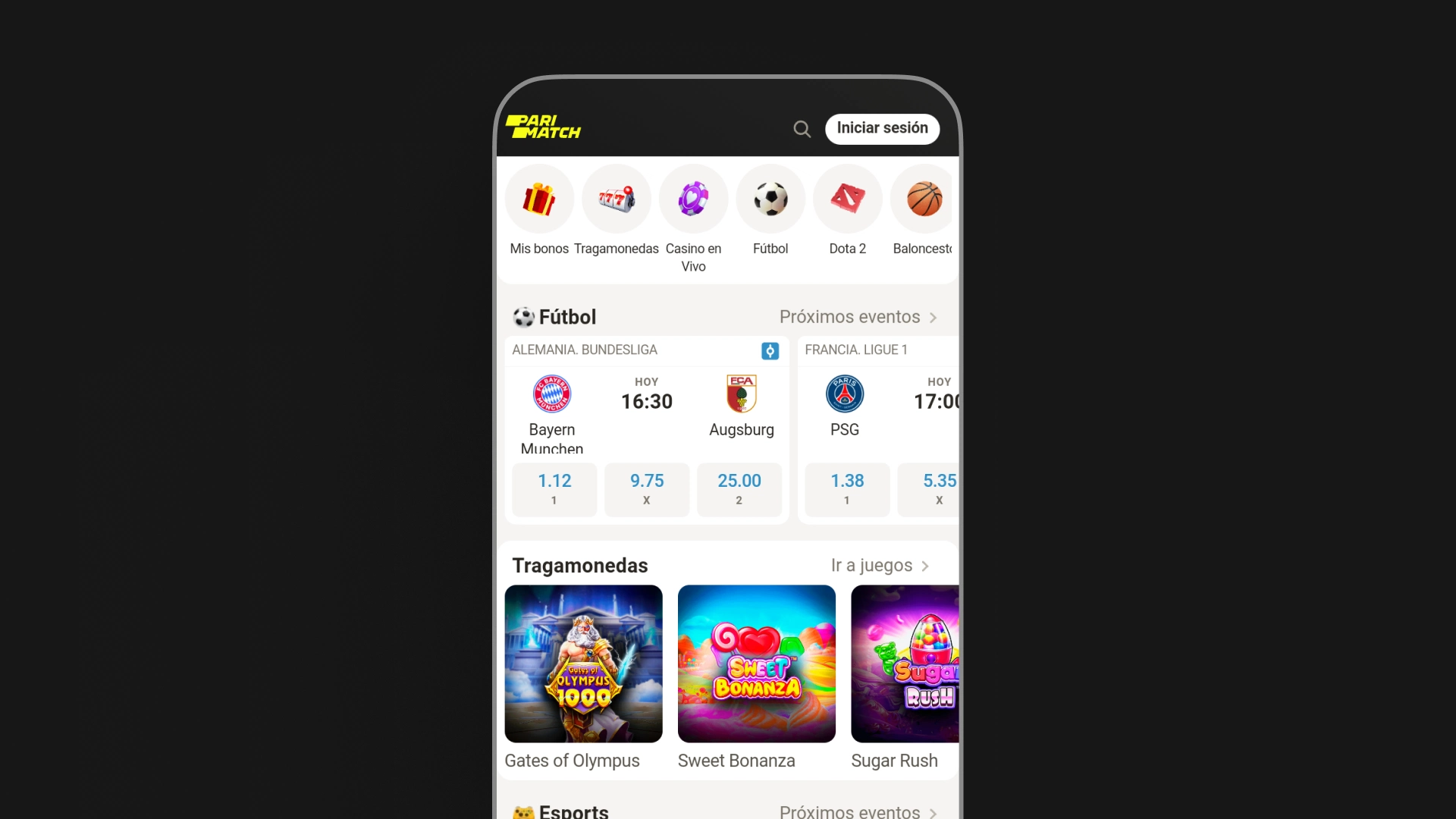 imagen app parimatch