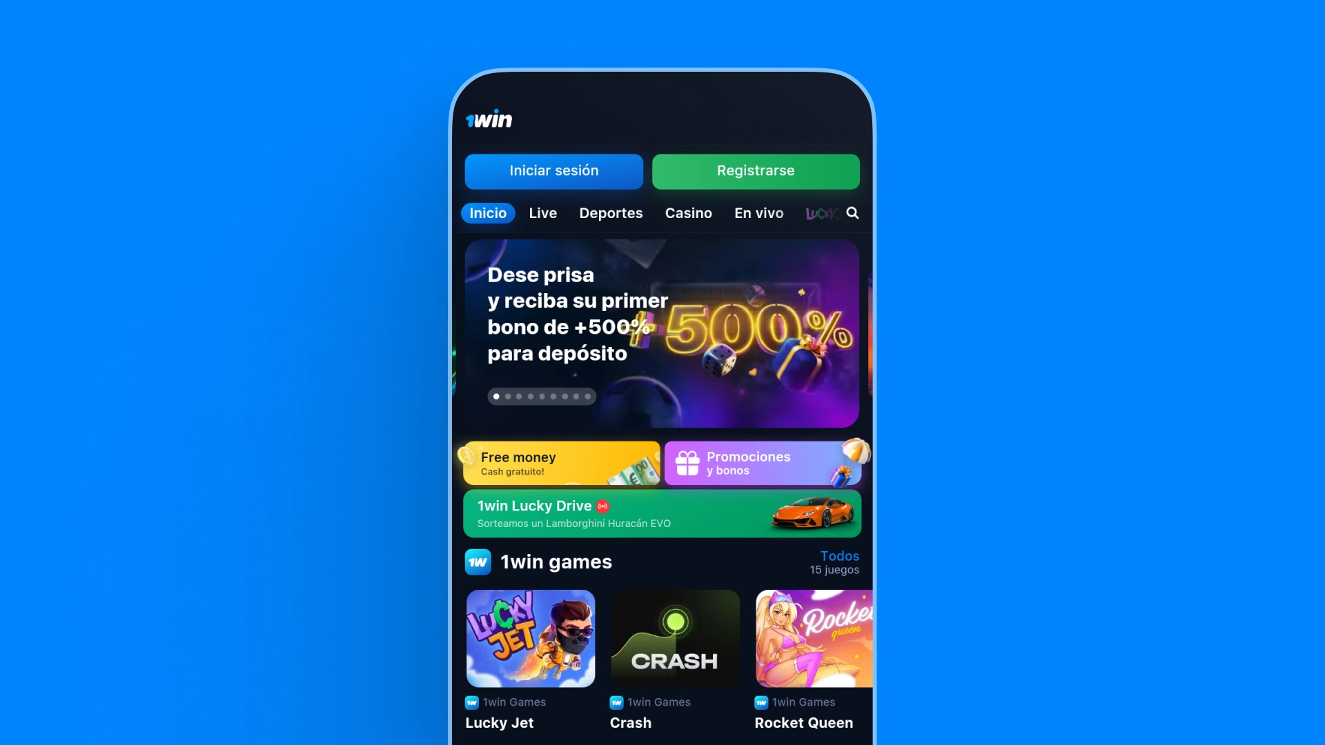 imagen mobile página de inicio 1win