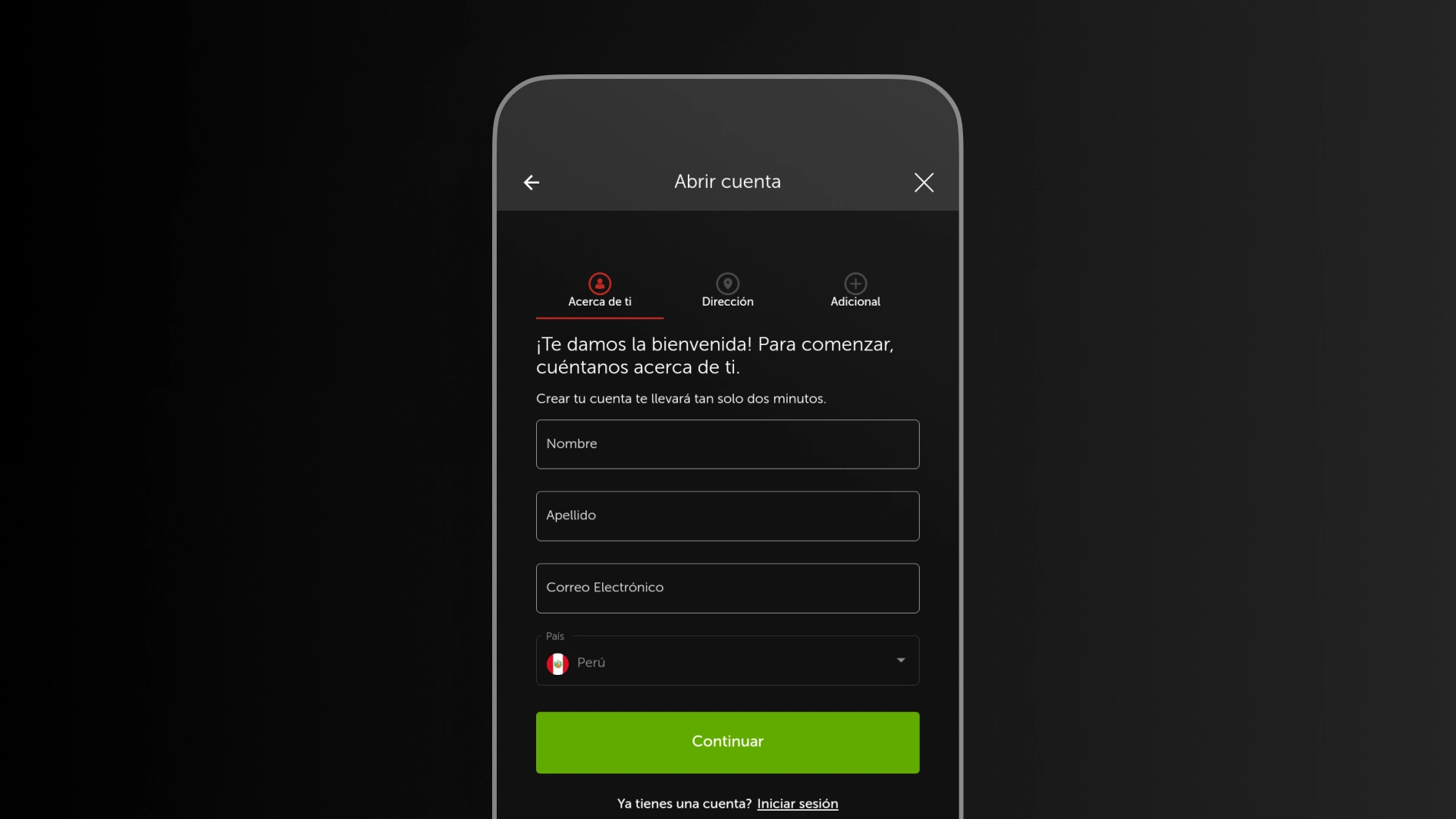 imagen registrarse app Betsafe