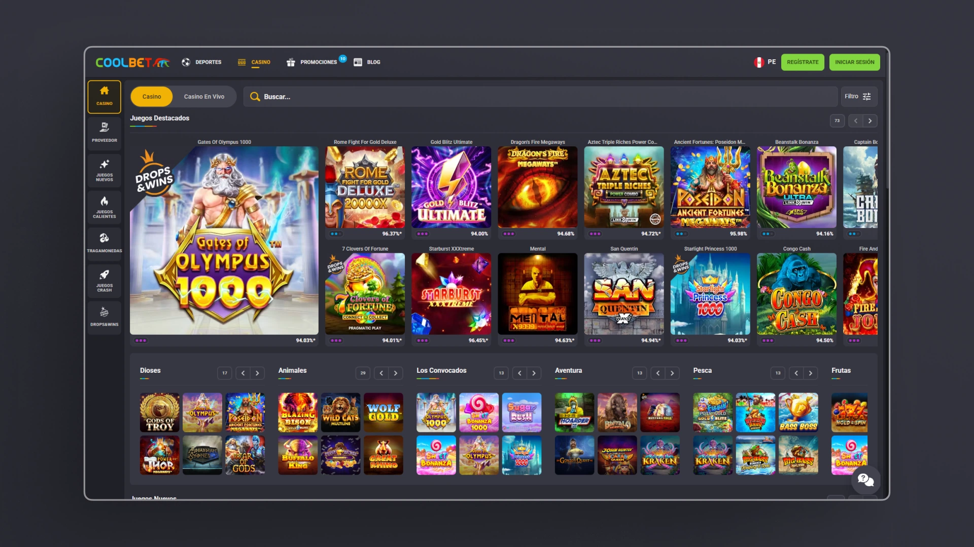 captura de pantalla casino coolbet