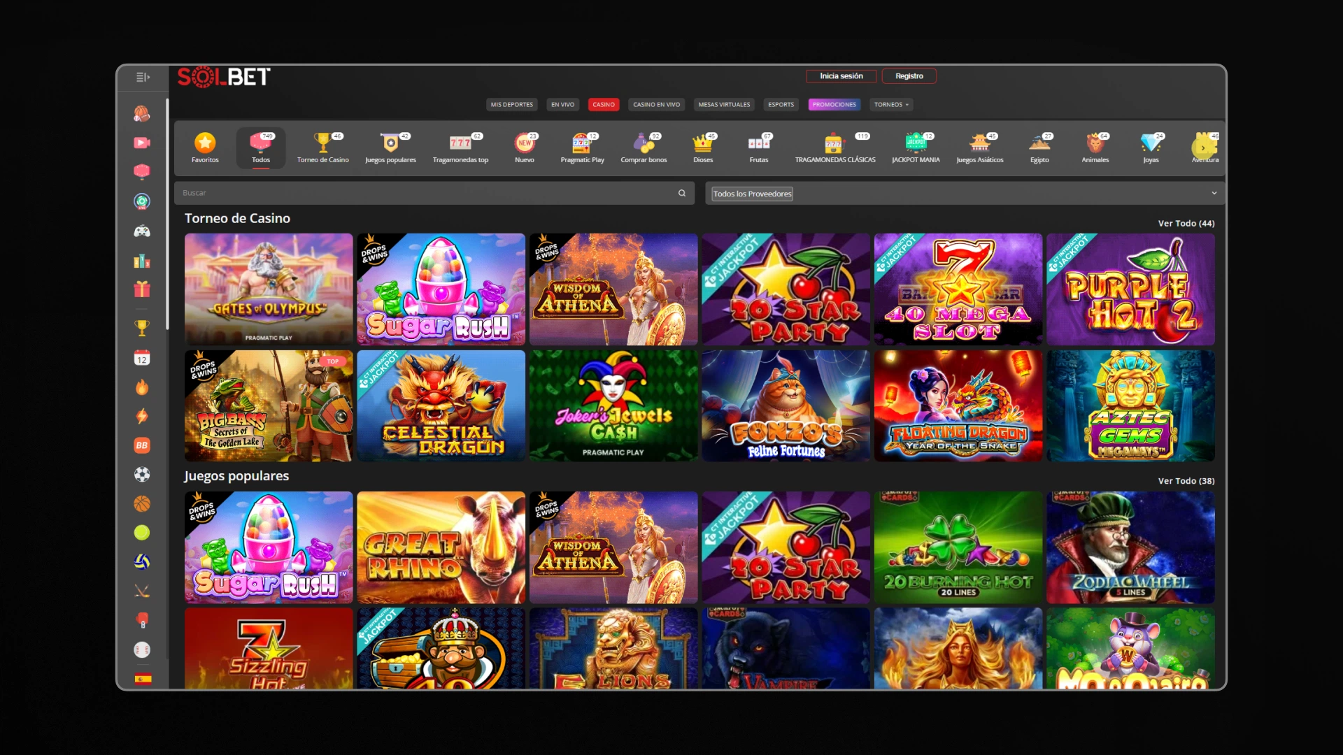 captura de pantalla casino solbet