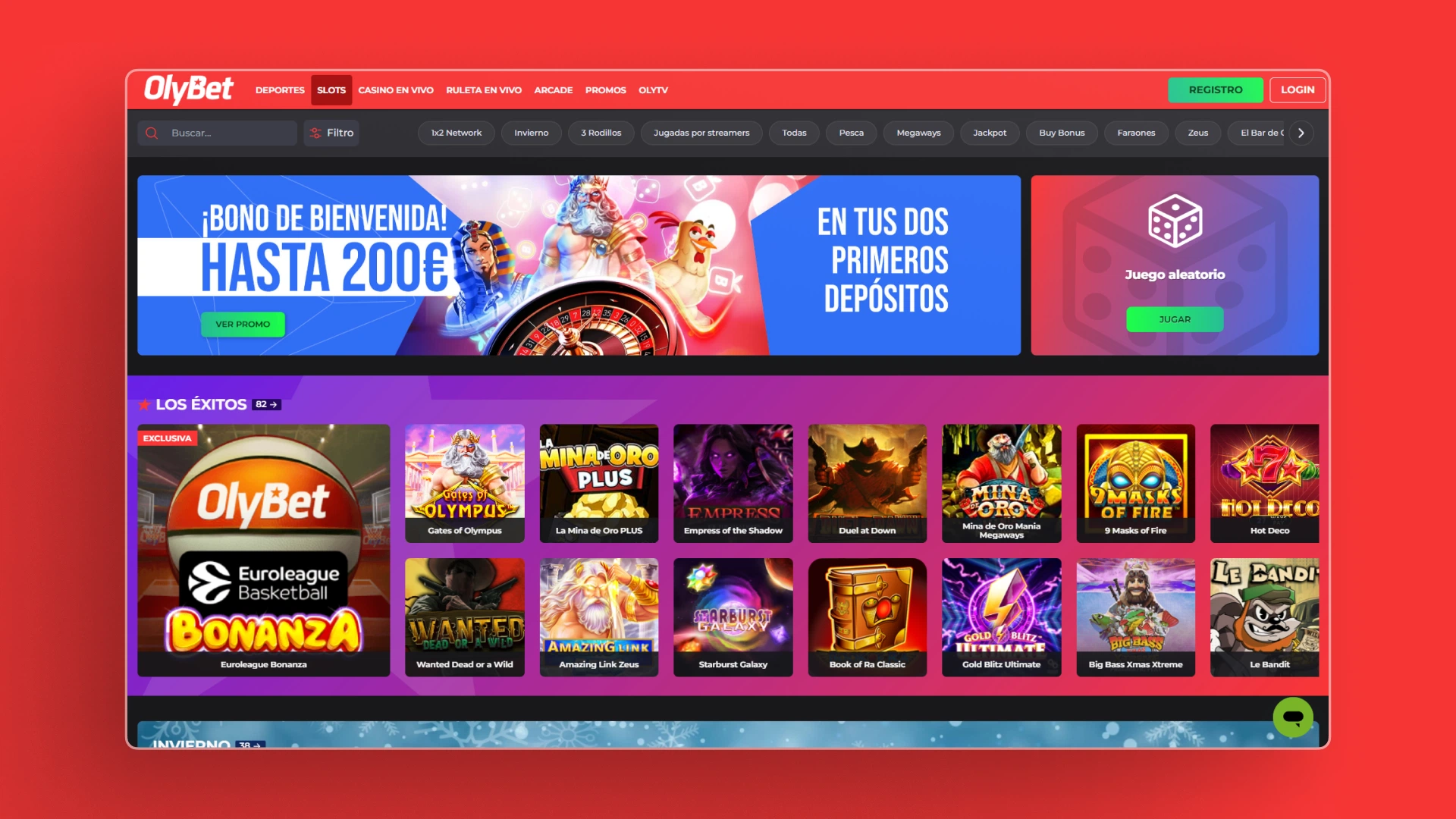 captura de pantalla casino olybet