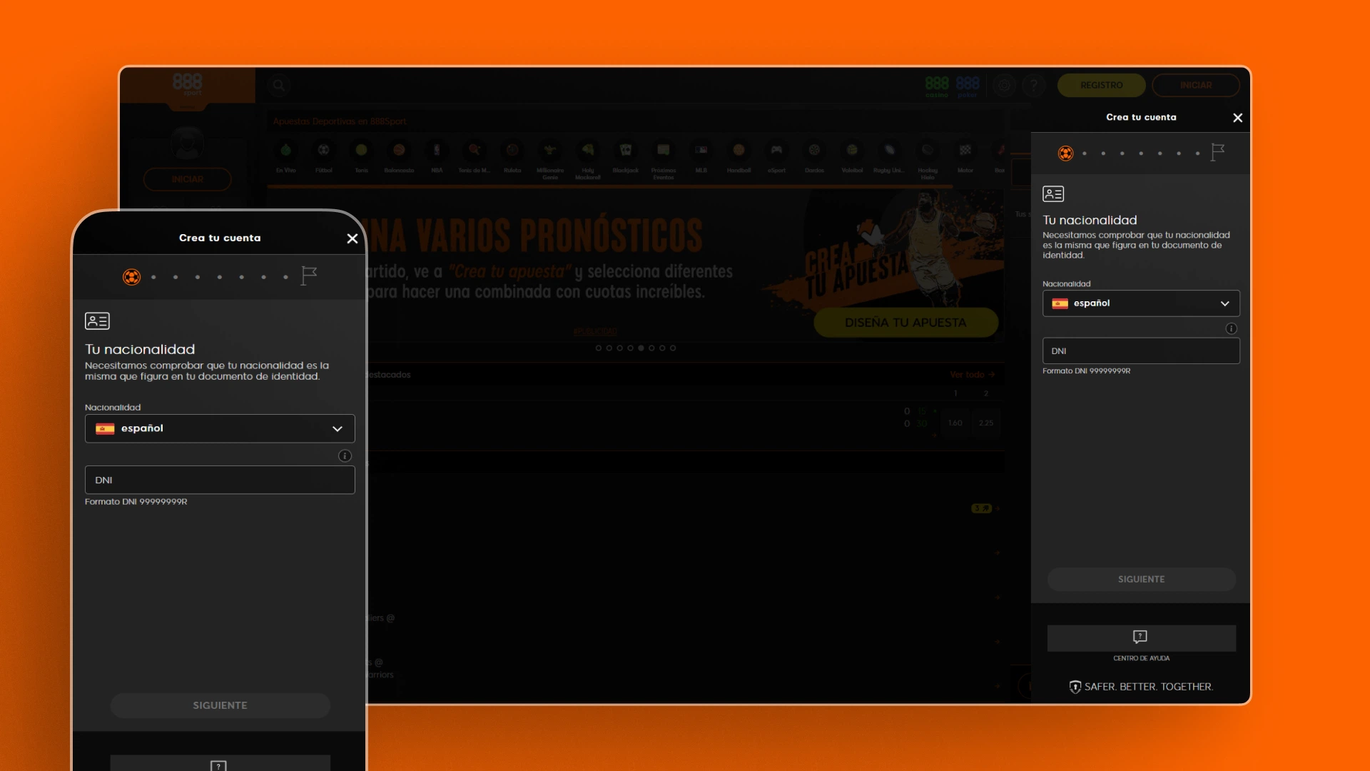 captura de pantalla registro 888sport