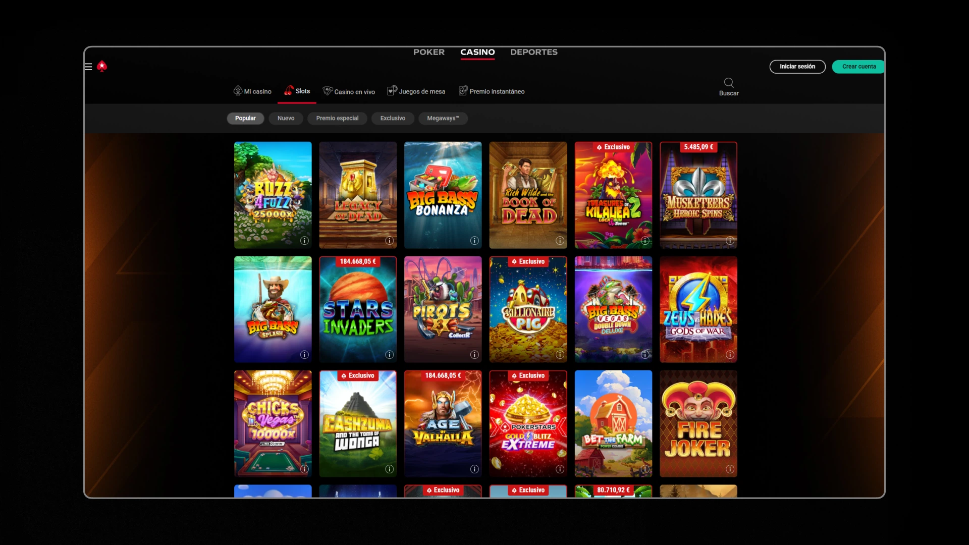 imagen casino Pokestars