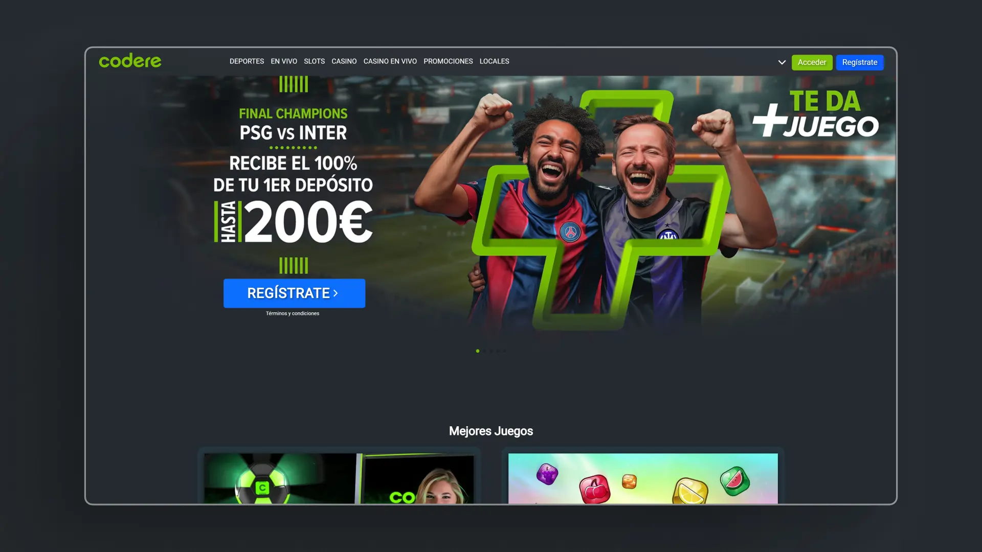 captura de pantalla Cómo activar el bono Codere