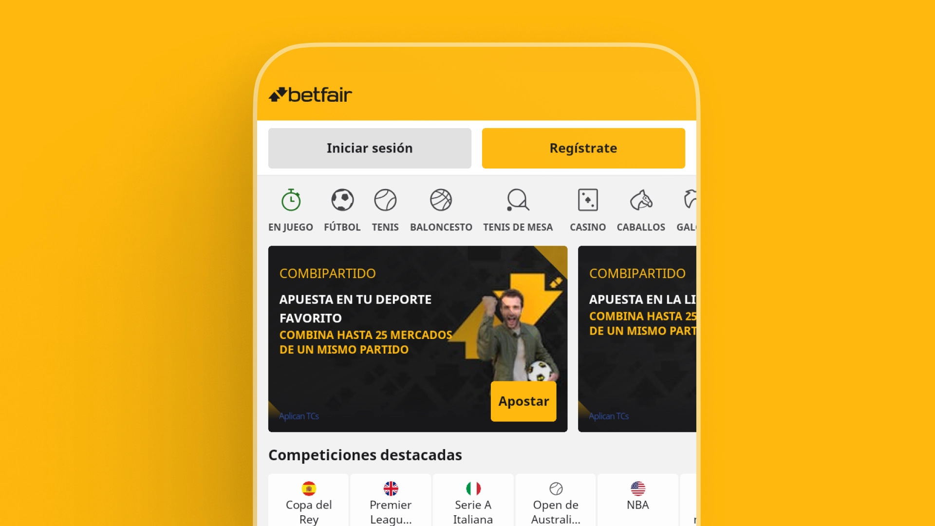 imagen Funcionalidades y herramientas betfair
