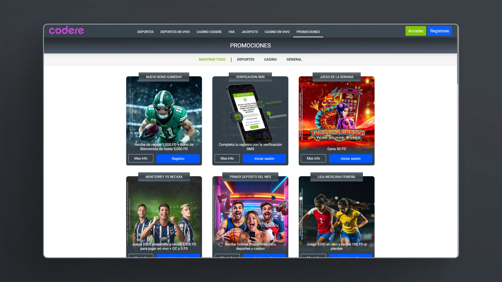 imagen Bono y promociones Codere