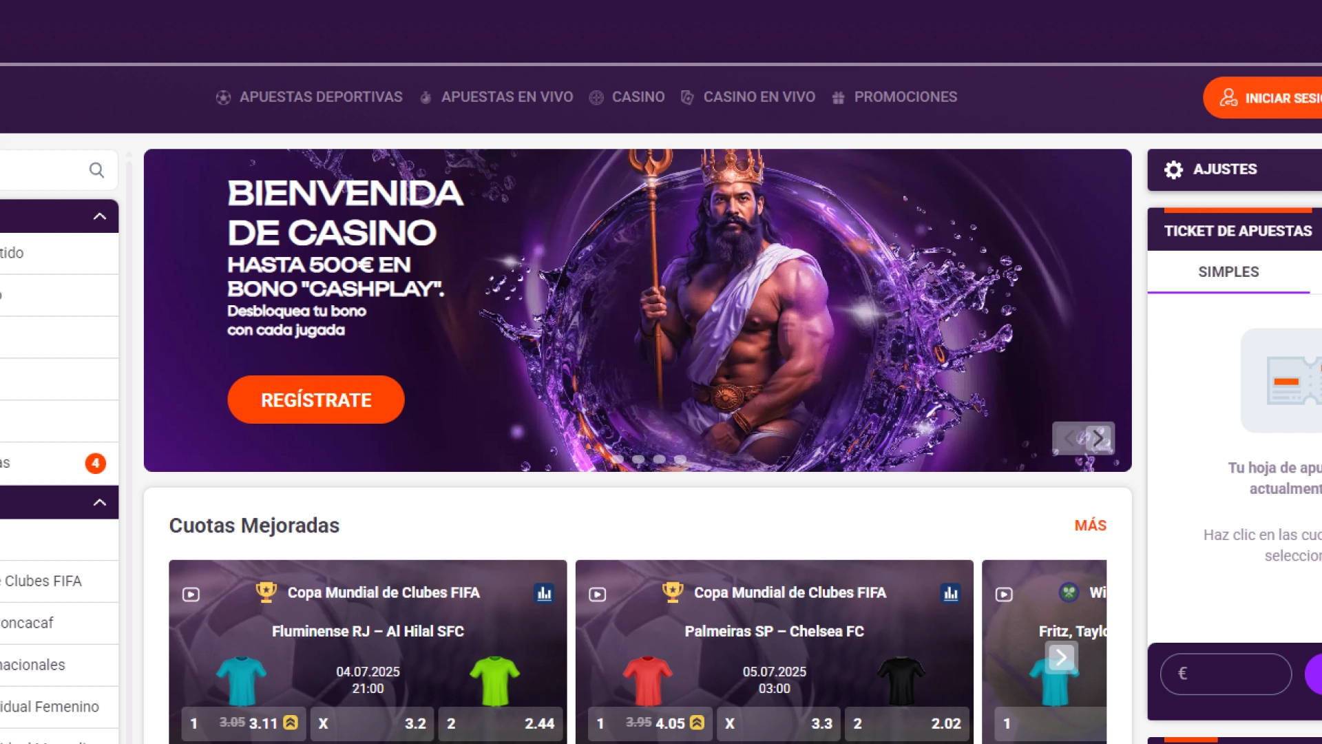 imagen Bono y promociones TonyBet