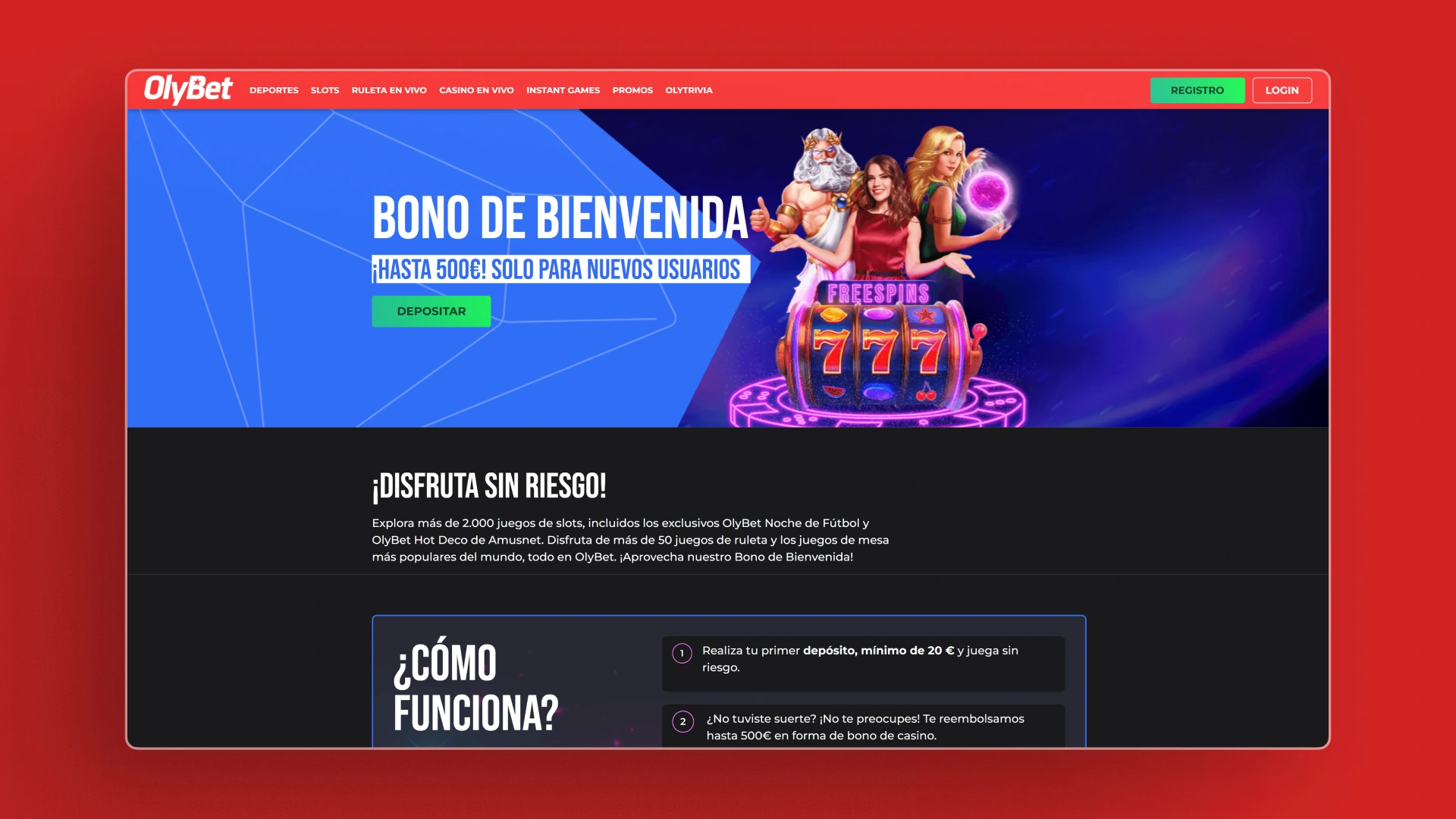 imagen Bono y promociones olybet