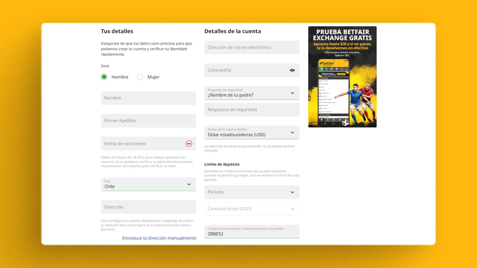 imagen Cómo registrarse betfair
