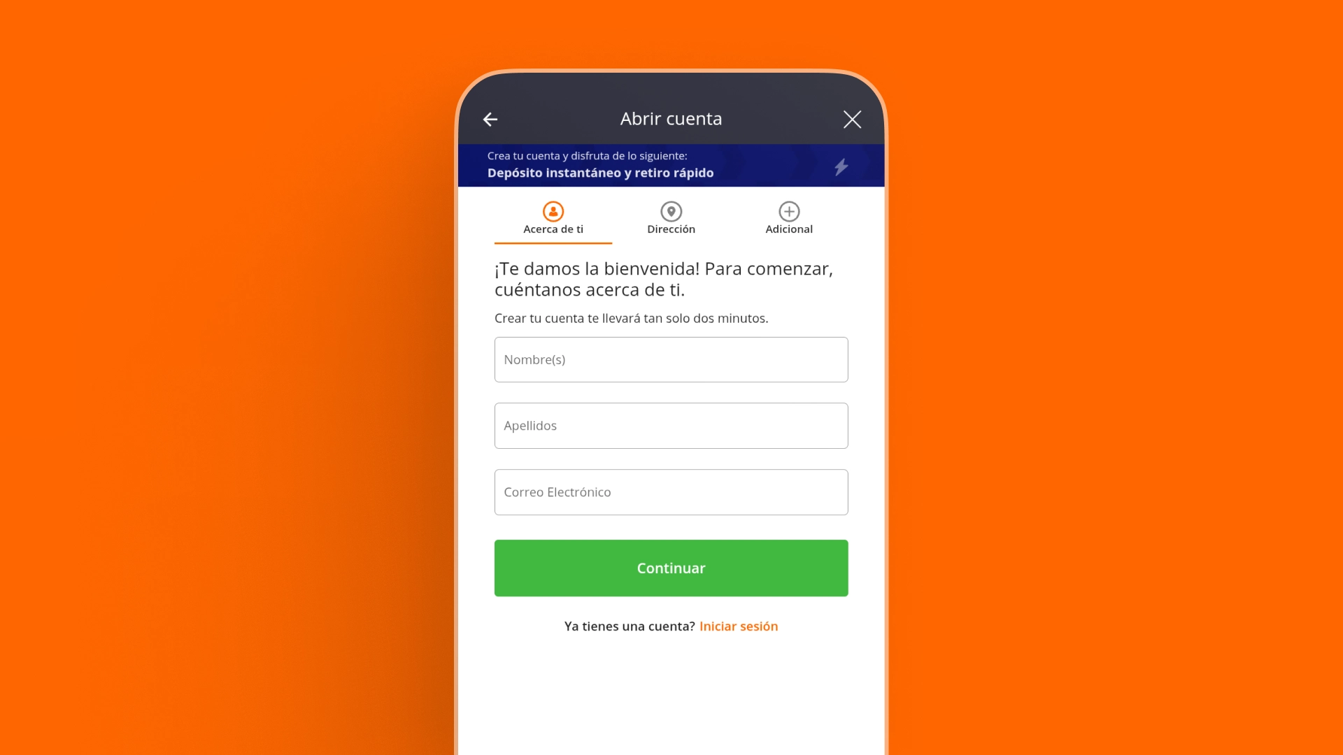 imagen Cómo registrarse movil Betsson