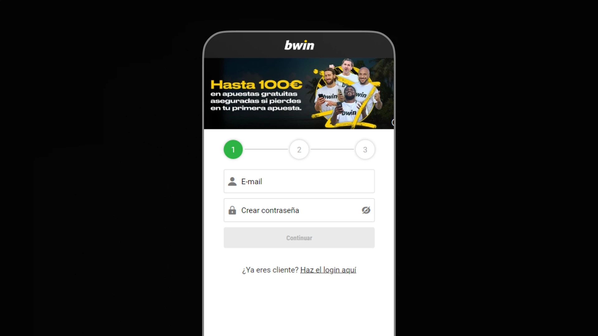 imagen Cómo registrarse movil Bwin