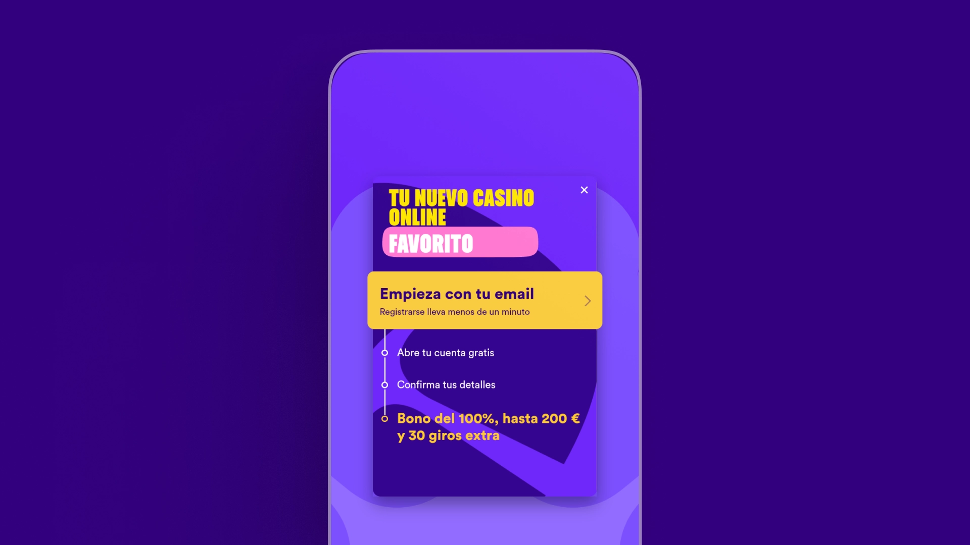 imagen Cómo registrarse movil Casumo