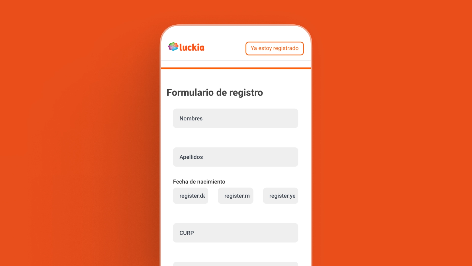 imagen Cómo registrarse movil Luckia