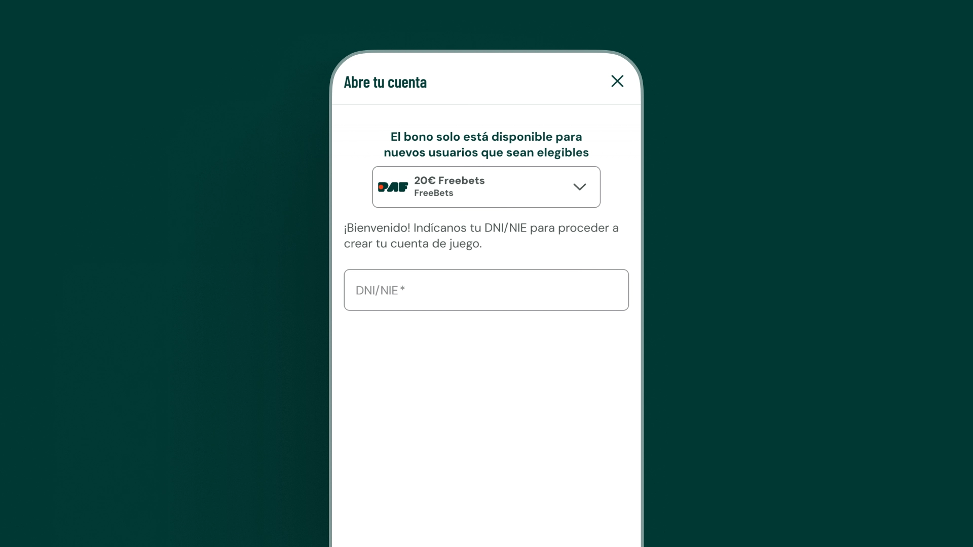 imagen Cómo registrarse movil paf