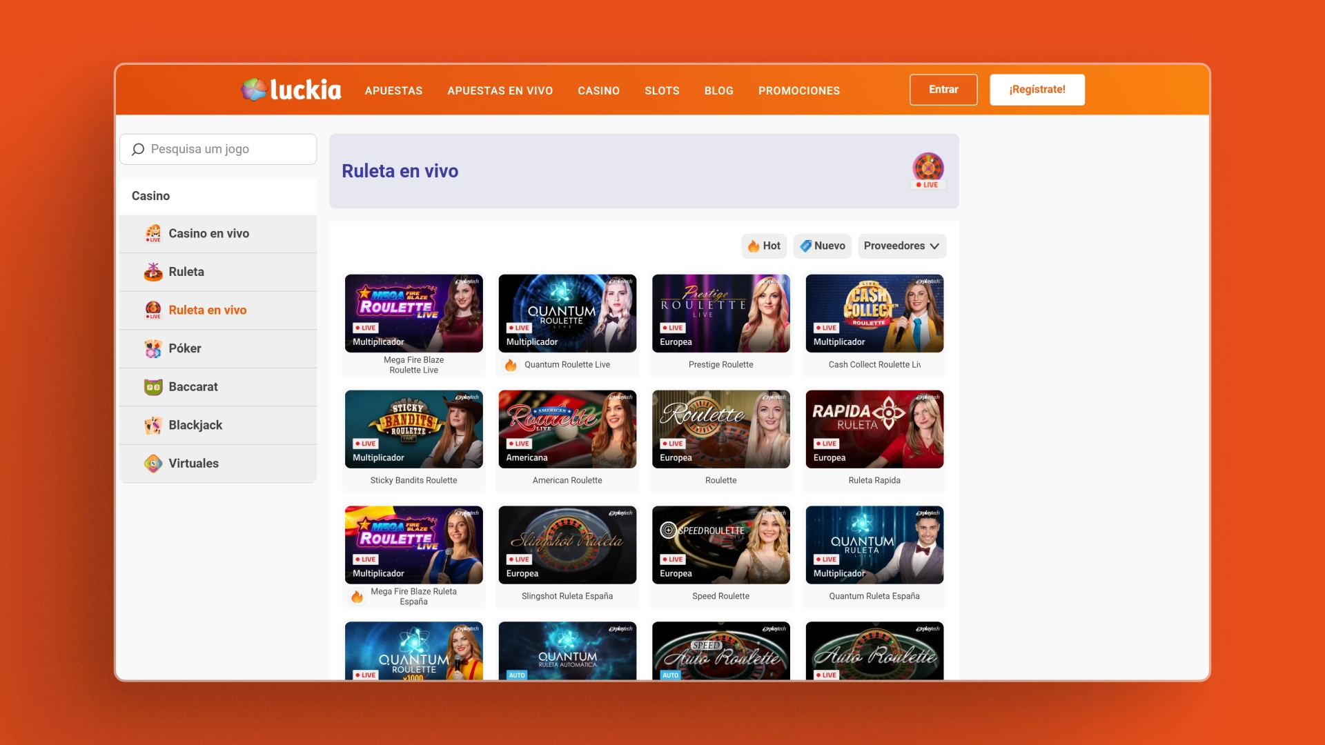 imagen Ruleta en vivo luckia