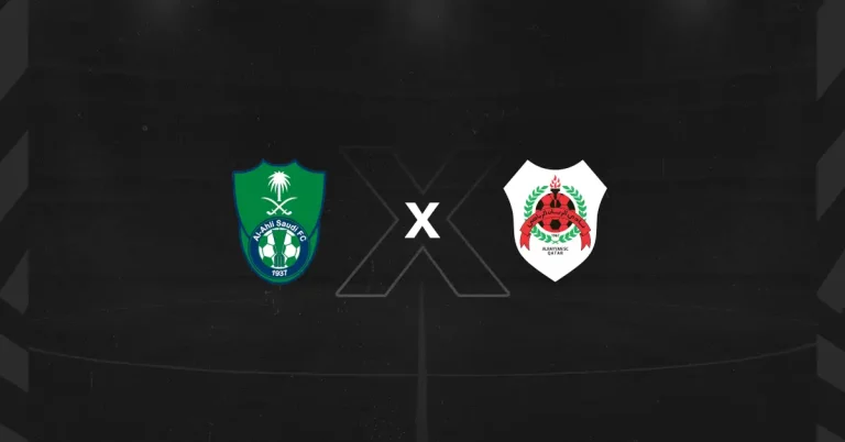 Escudos de Al-Ahli x Al-Rayyan, que se enfrentam pela Liga dos Campeões da Ásia