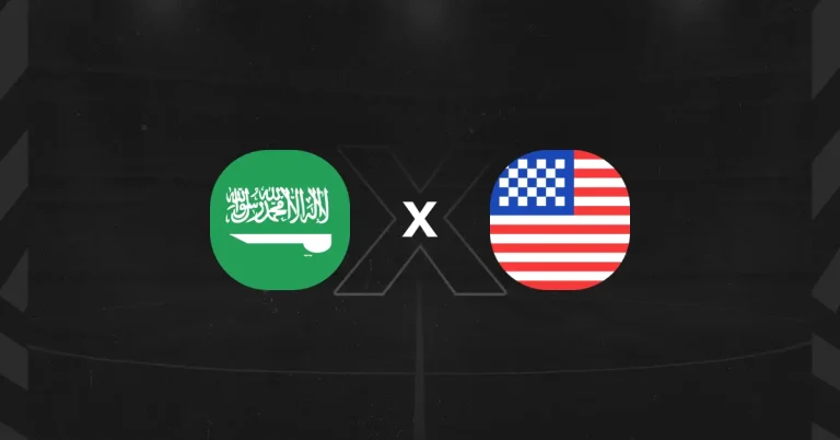 Bandeiras da Arábia Saudita e EUA