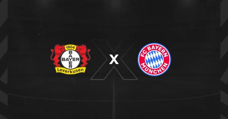 Escudos de Bayer Leverkusen x Bayern, que se enfrentam pela Liga dos Campeões